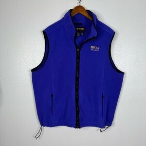 Vintage Ebtek Eddie Bauer Blue Fleece Vest Size Xlarge Tall